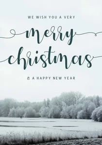 Weihnachtskarte winterliche Landschaft