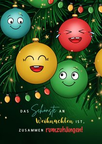 Weihnachtskarte 'Zusammen rumhängen'