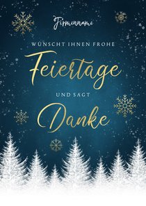 Winterliche geschäftliche Weihnachtskarte Foto innen