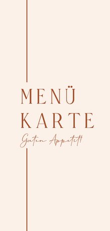 Menükarte Hochzeitsessen elegant mit Linien