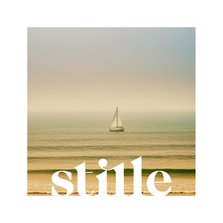 Beileidskarte kleines Segelboot auf ruhiger See