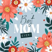 Blumenkarte Muttertag 'Best mom ever'