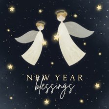 Christliche Neujahrskarte 'New years blessings' 