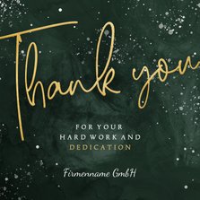 Dankeskarte Mitarbeiter Weihnachten 'Thank you'