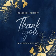 Danksagung Goldene Hochzeit 'Thank you'
