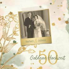Einladung Goldene Hochzeit Retrolook Foto