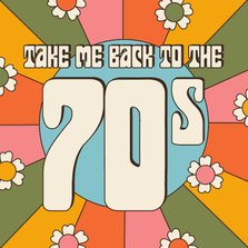 Einladung Siebziger-Party 'Take me back'