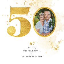 Einladung zur goldenen Hochzeit goldene 50