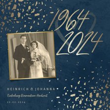 Einladungskarte Diamantene Hochzeit 1964-2024