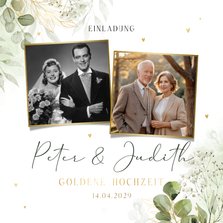 Einladungskarte Goldene Hochzeit Fotocollage