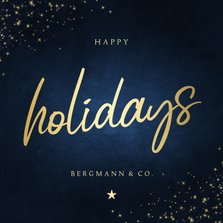 Firmen-Weihnachtskarte 'Happy Holidays'