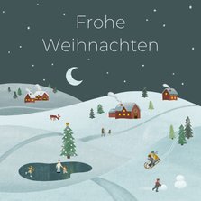 Firmen-Weihnachtskarte Winterlandschaft