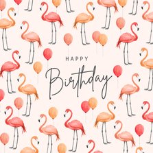 Flamingo-Karte zum Geburtstag