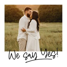 Foto-Einladung Hochzeit 'We say yes'