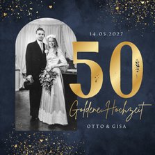 Fotokarte Einladung goldene Hochzeit 50 Jahre