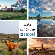 Fotokarte Liebe Grüße von Texel 