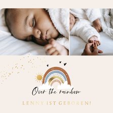Geburtskarte egiene Fotos & Regenbogen