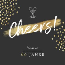 Geburtstags-Glückwunschkarte Sektgläser Cheers