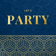 Geburtstagseinladung grafisch 'Let's party'