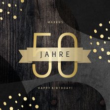 Geburtstagskarte 50 Jahre Gold
