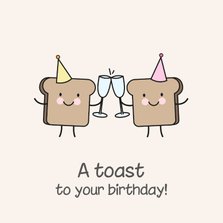 Geburtstagskarte 'A toast to your birthday'