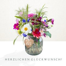 Geburtstagskarte bunter Blumenstrauß