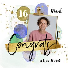Geburtstagskarte 'Congrats' mit Foto