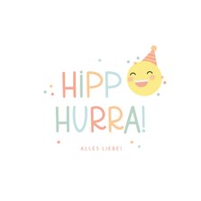 Geburtstagskarte Emoji 'Hipp Hurra'