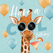 Geburtstagskarte Giraffe 'Cool Birthday'