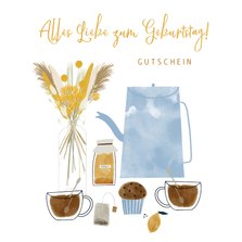 Geburtstagskarte Gutschein High Tea