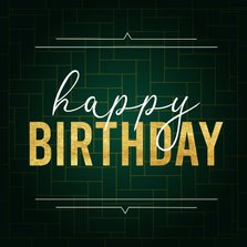 Geburtstagskarte 'Happy Birthday' grafisch