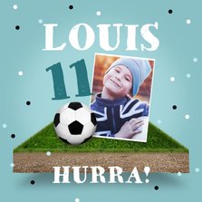 Geburtstagskarte Junge Fußball mit Foto