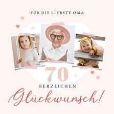 Geburtstagskarte Liebste Oma Fotocollage