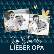 Geburtstagskarte mit Fotos für Opa