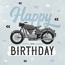 Geburtstagskarte Motorrad Vintage