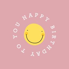 Geburtstagskarte Smiley 'Happy Birthday'