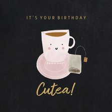 Geburtstagskarte Teetasse Cutea