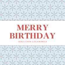Geburtstagskarte Weihnachtsmotiv 'Merry Birthday'