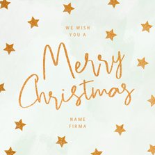 Geschäftliche Weihnachtsgrüße 'Merry Christmas' & Sterne