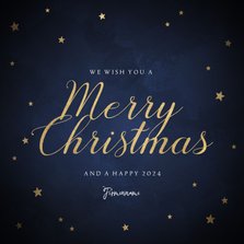 Geschäftliche Weihnachtskarte Sterne und Merry Christmas 