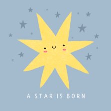 Glückwunschkarte Geburt 'A star is born'