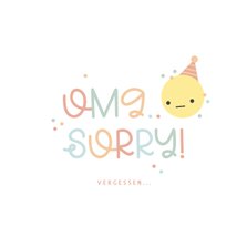Glückwunschkarte Geburtstag vergessen 'OMG... sorry!' 