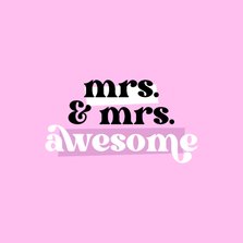 Glückwunschkarte Hochzeit 'Mrs. & Mrs. Awesome'