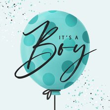 Glückwunschkarte 'It's a boy' Luftballon