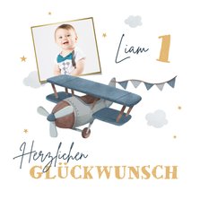 Jonny Javelin Geburtstagskarte Für Männer – Flugzeug-Motiv Mit Retro-Design