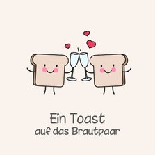 Glückwunschkarte 'Toast auf das Brautpaar'