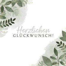 Glückwunschkarte zum Geburtstag Botanisch