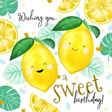 Glückwunschkarte zum Geburtstag Zitronen