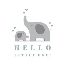 Glückwunschkarte zur Geburt Elefantenjunge
