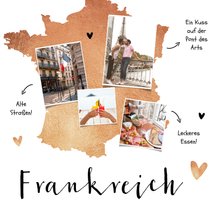 Grußkarte aus Frankreich mit eigenen Fotos & Herzen